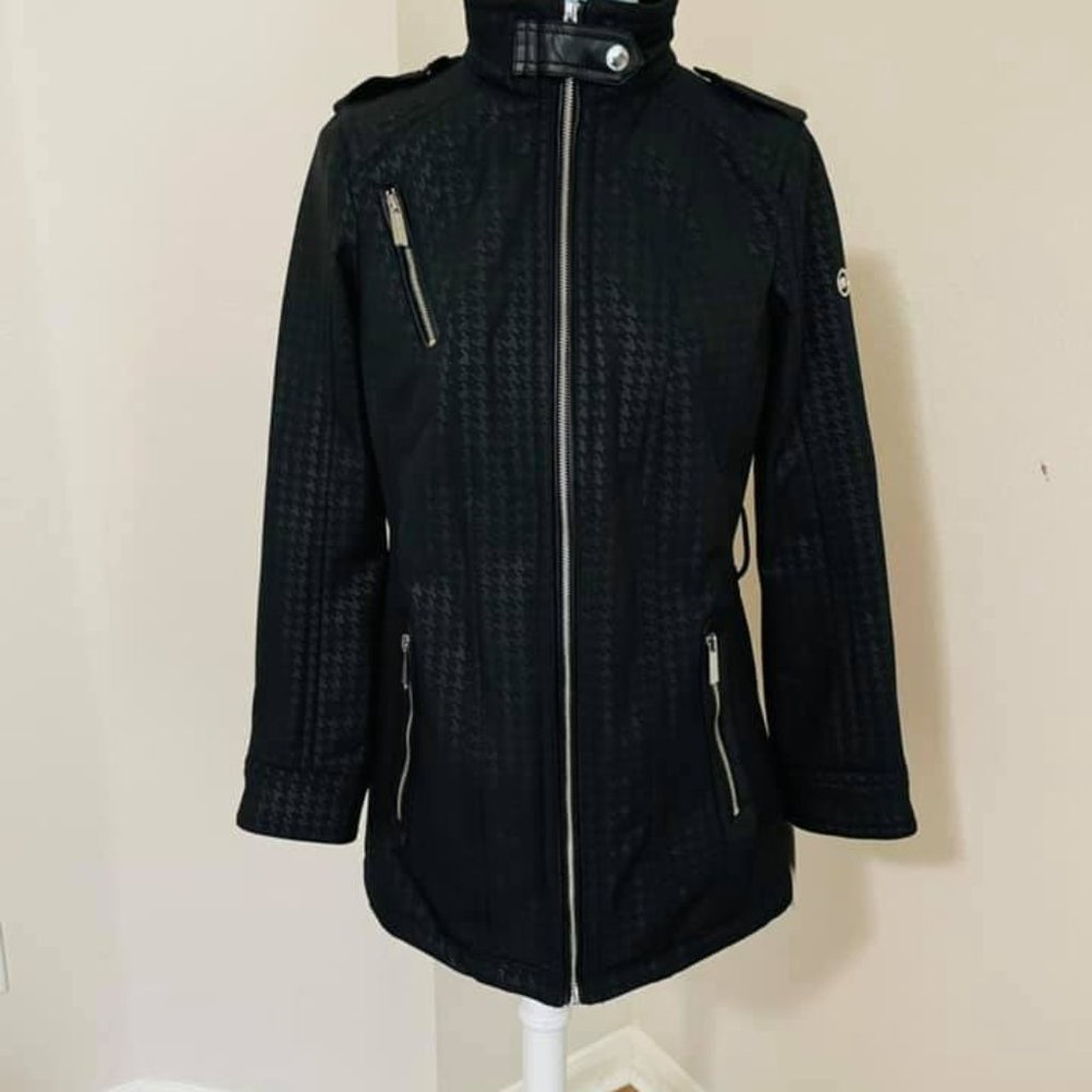 NWT Michael Kors houndstooth coat Missing belt S